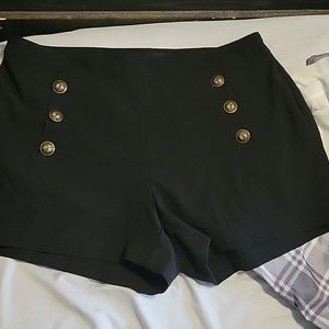 Black high waist shorts